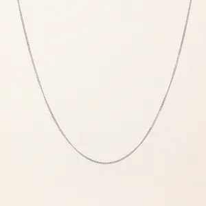 100 Ways Jewelry 100 Ways' 10K Adjustable White Gold Chain | 1.3mm | 16" - 18"