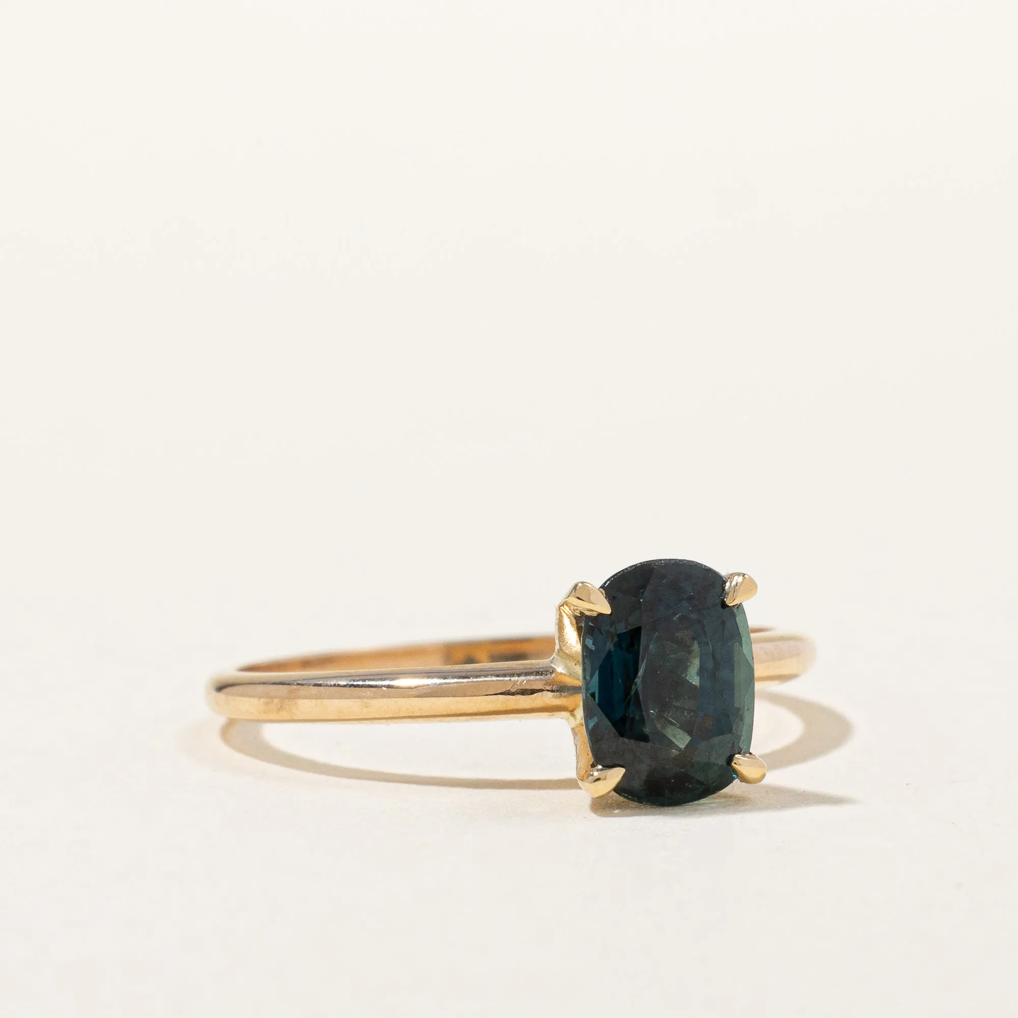 100 Ways Jewelry 100 Ways' 14k Gold Teal Sapphire Ring | 1.60 | SZ 6.75