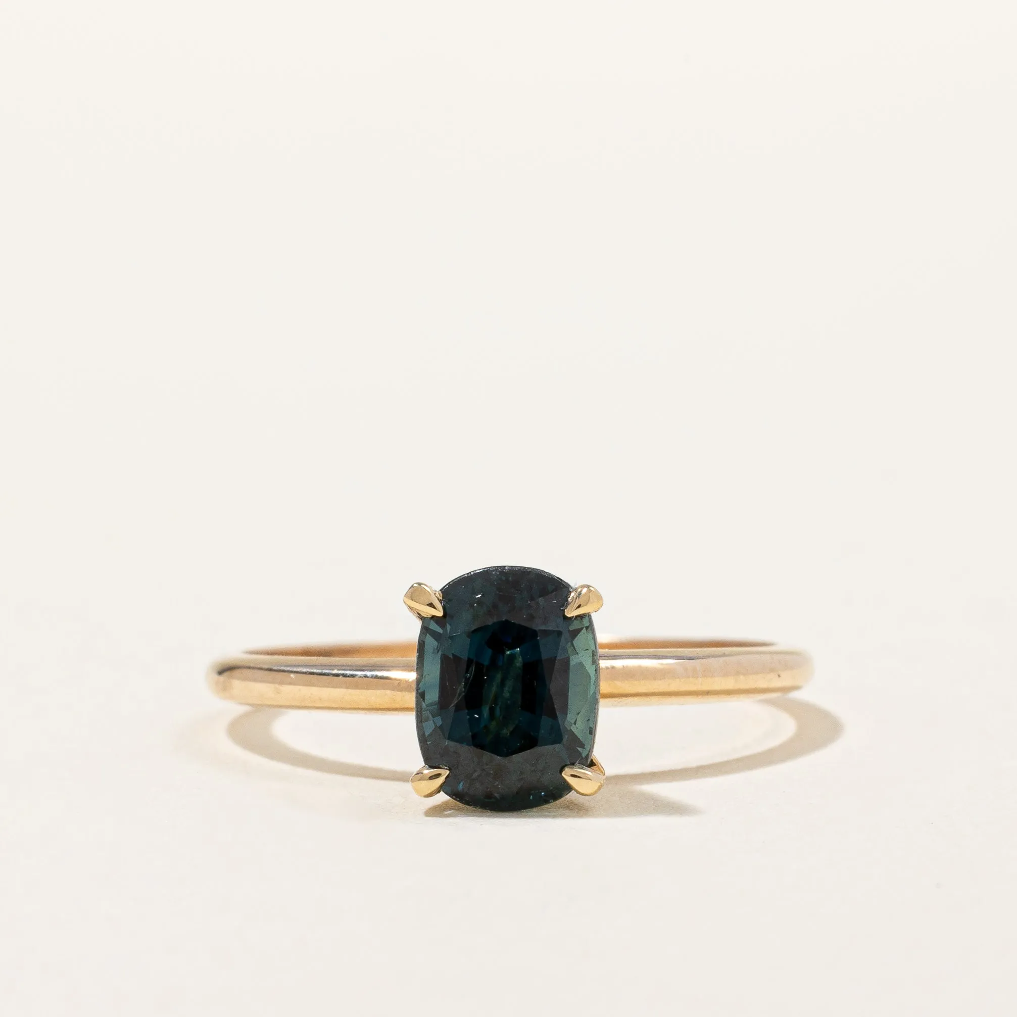 100 Ways Jewelry 100 Ways' 14k Gold Teal Sapphire Ring | 1.60 | SZ 6.75