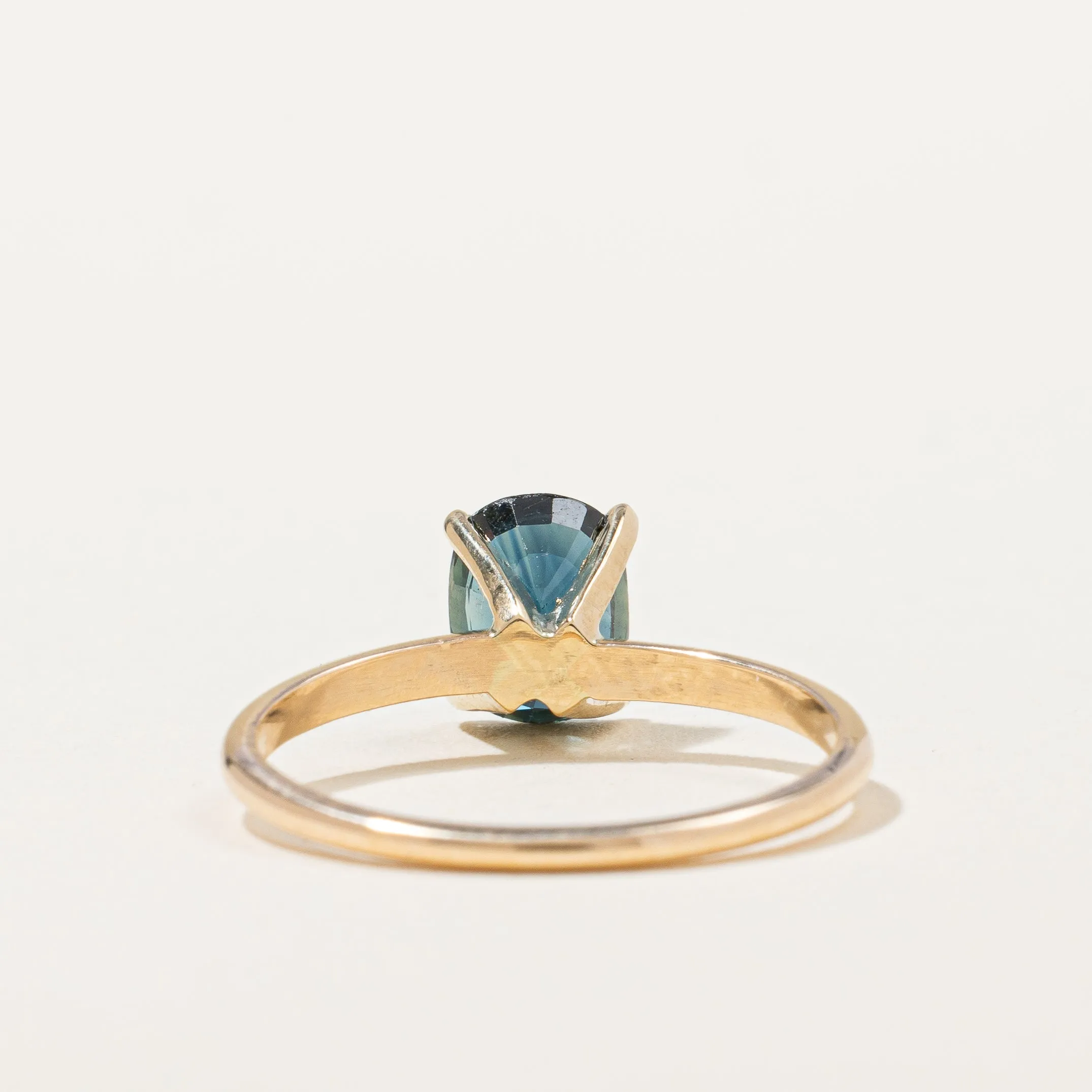 100 Ways Jewelry 100 Ways' 14k Gold Teal Sapphire Ring | 1.60 | SZ 6.75