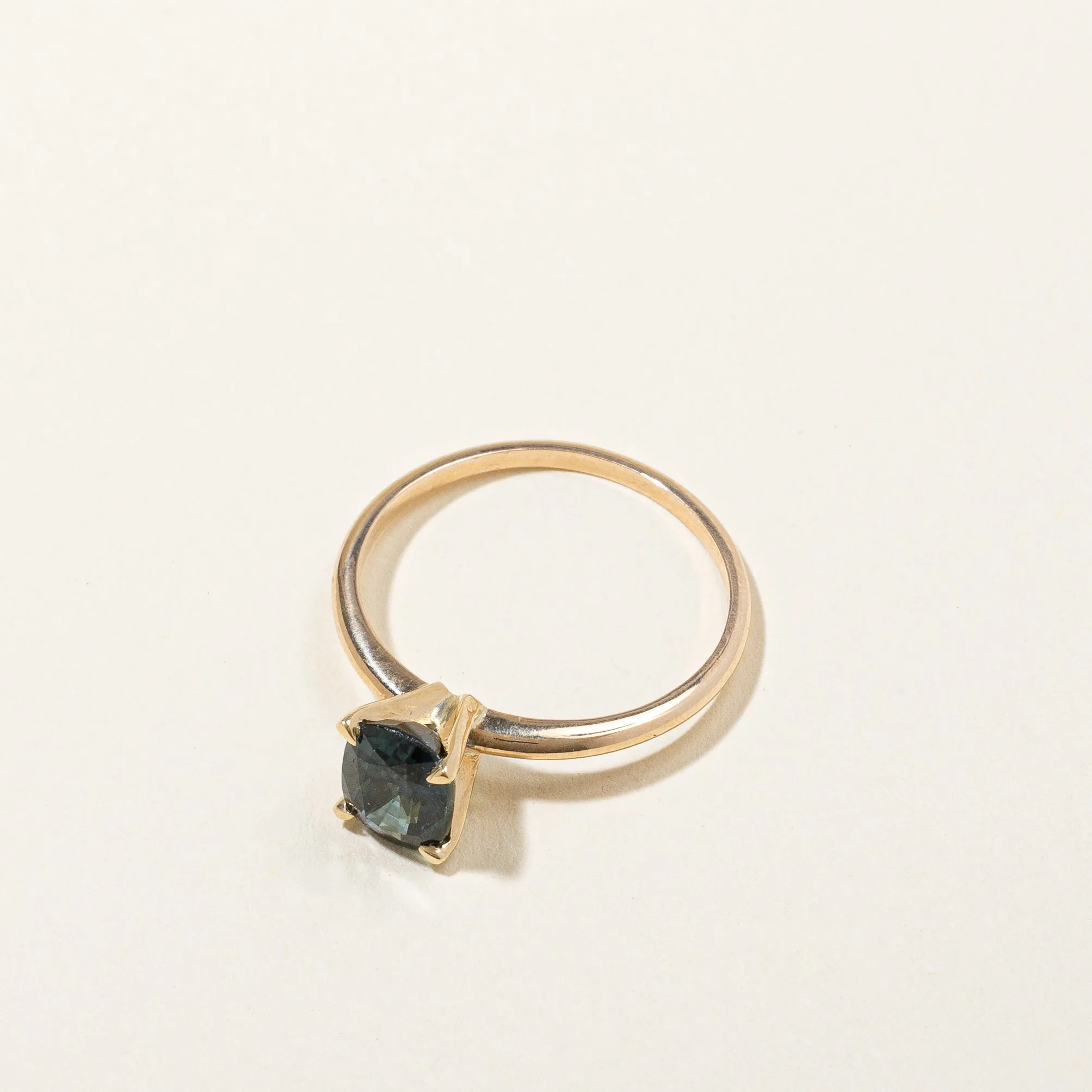 100 Ways Jewelry 100 Ways' 14k Gold Teal Sapphire Ring | 1.60 | SZ 6.75