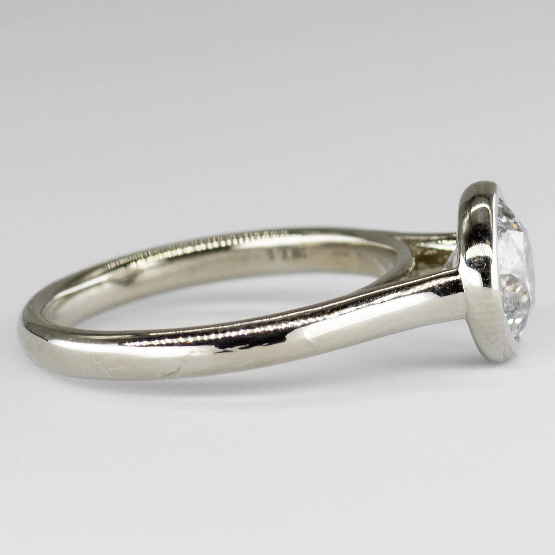 100 Ways Jewelry 100 Ways' 14k White Gold Bezel Set Solitaire Ring | 1.44ct | SZ 7