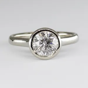 100 Ways Jewelry 100 Ways' 14k White Gold Bezel Set Solitaire Ring | 1.44ct | SZ 7