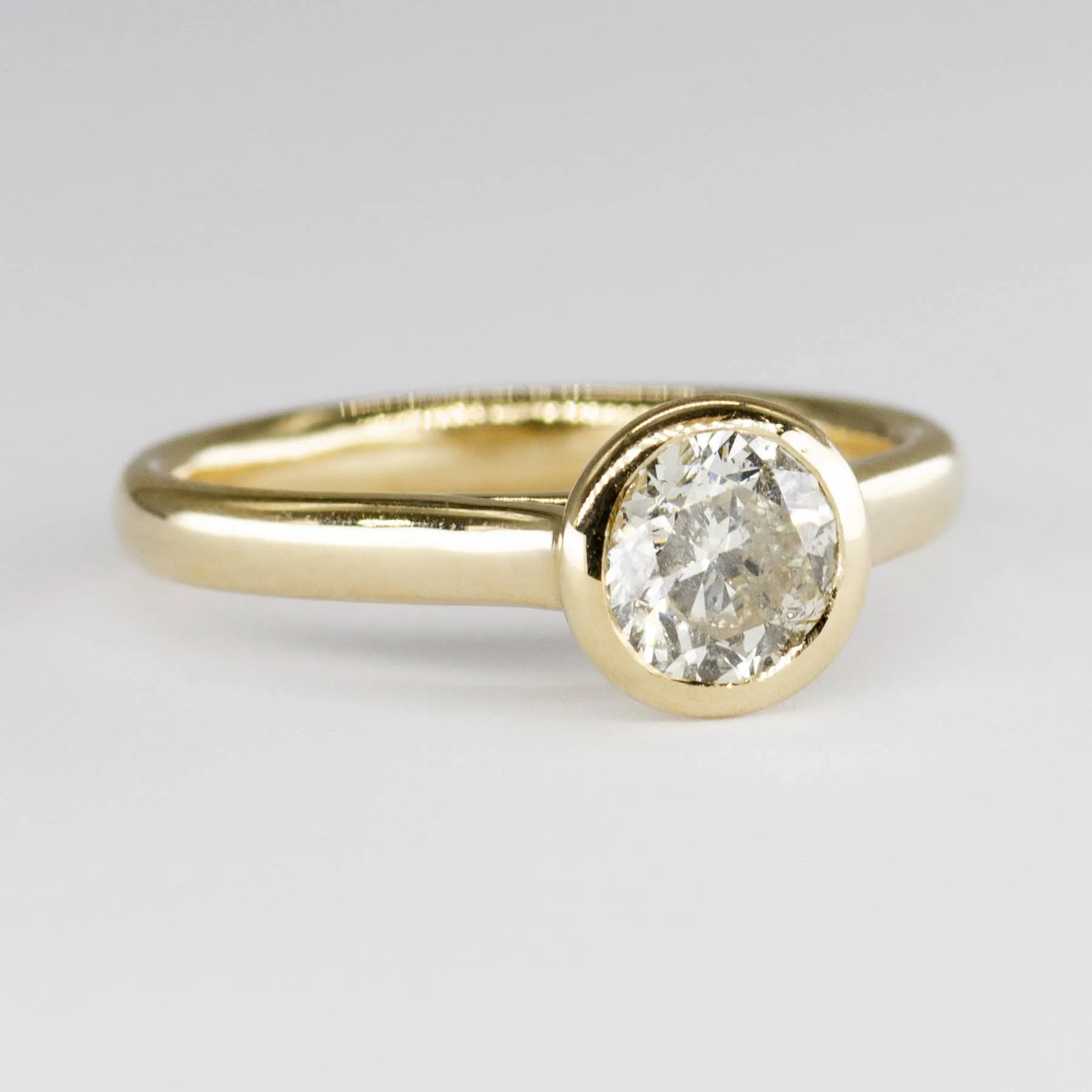 100 Ways Jewelry '100 Ways' 14k Yellow Gold Bezel Set Solitaire Ring | 1.01ct | SZ 6.75