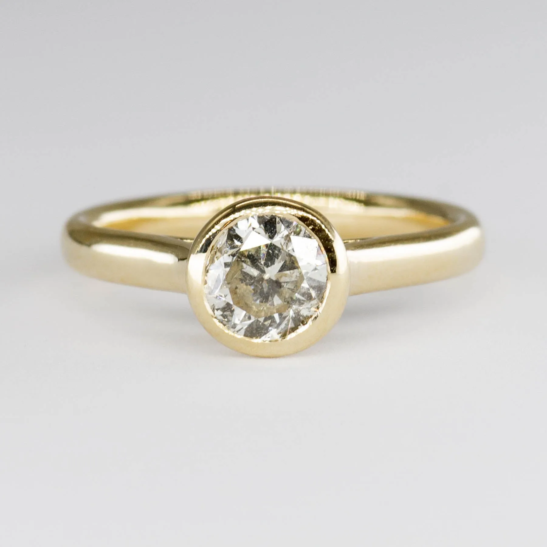 100 Ways Jewelry '100 Ways' 14k Yellow Gold Bezel Set Solitaire Ring | 1.01ct | SZ 6.75