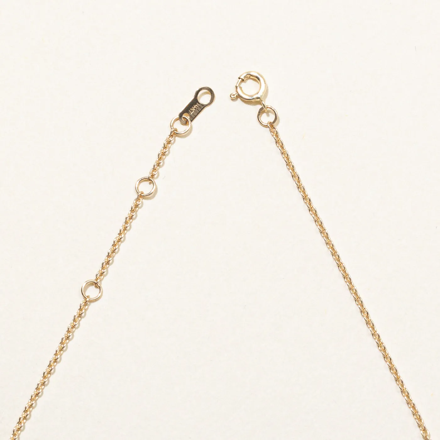 100 Ways Jewelry 100 Ways' 14k Yellow Gold Star Pendant Bracelet | 7" |
