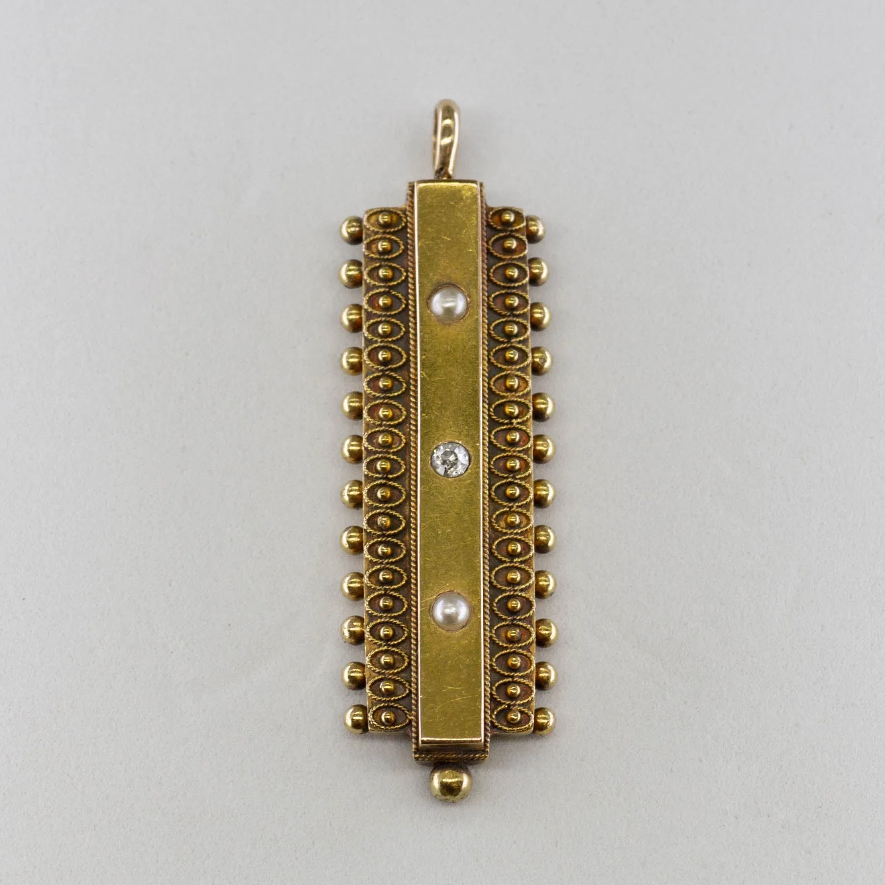 100 Ways Jewelry '100 Ways' 1887 Victorian Diamond & Seed Pearl Pendant | 0.04ct |