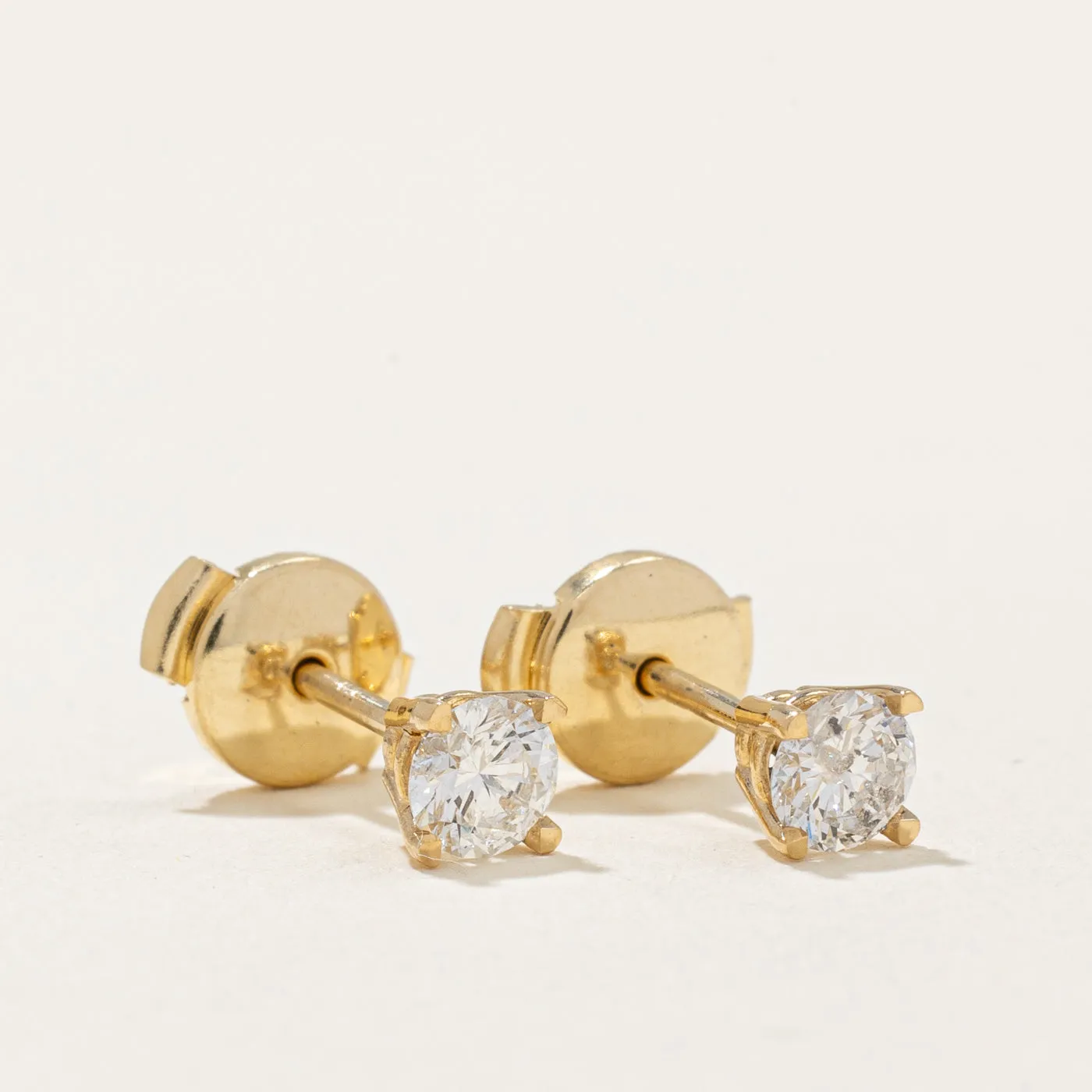 100 Ways Jewelry 100 Ways' 18k Diamond Stud Earrings With Guardian Backs and Eagle Claws | 0.51ctw |