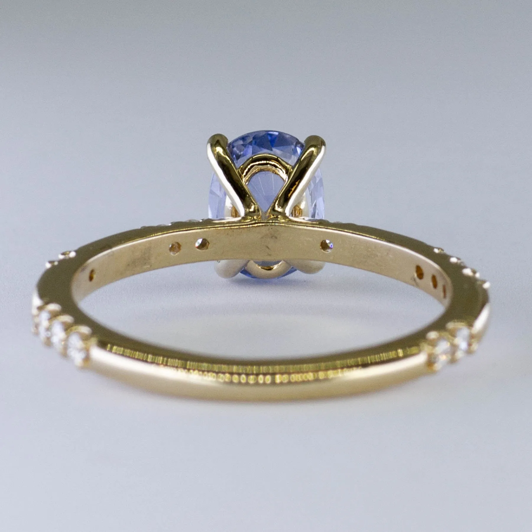 100 Ways Jewelry '100 Ways' Accented Oval Ceylon Sapphire Ring | 1.18ct | SZ 7 |