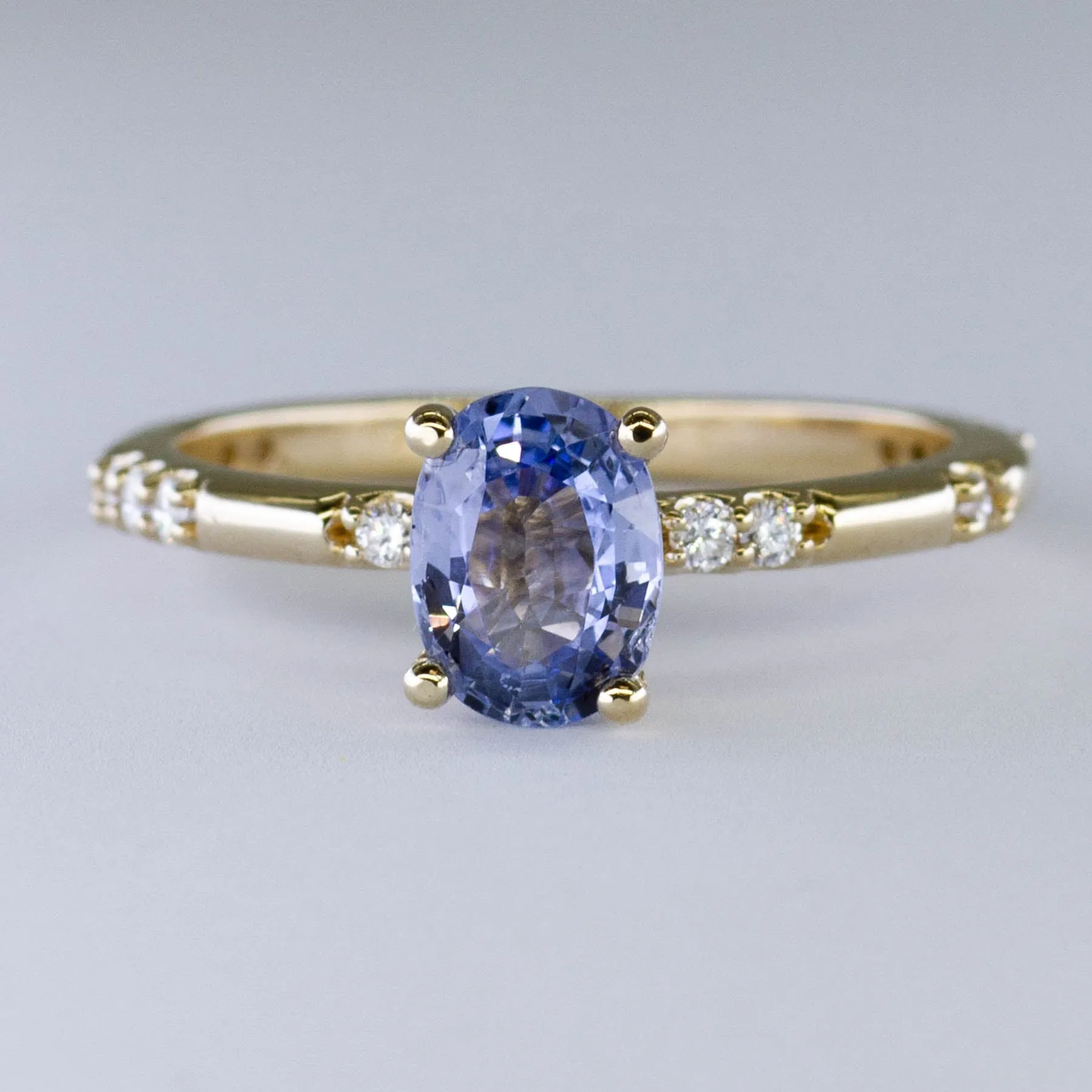 100 Ways Jewelry '100 Ways' Accented Oval Ceylon Sapphire Ring | 1.18ct | SZ 7 |