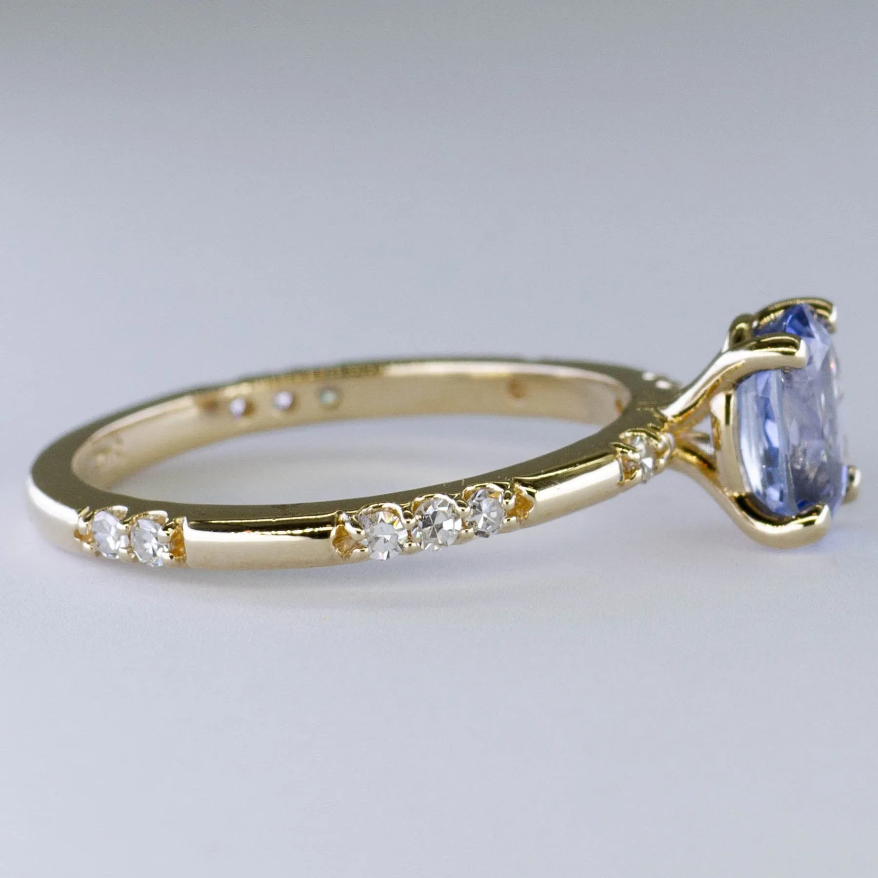 100 Ways Jewelry '100 Ways' Accented Oval Ceylon Sapphire Ring | 1.56ct | SZ 7 |