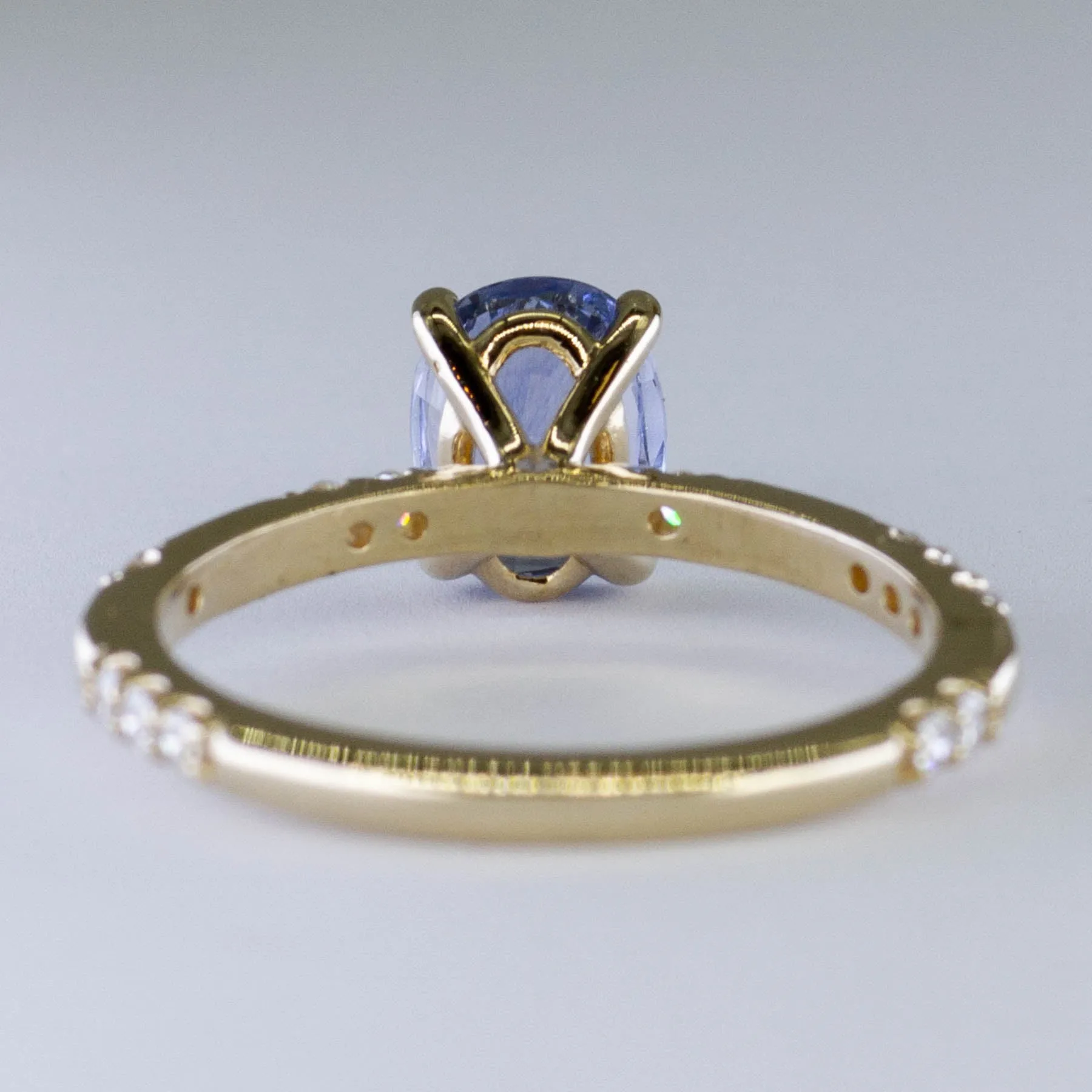 100 Ways Jewelry '100 Ways' Accented Oval Ceylon Sapphire Ring | 1.56ct | SZ 7 |