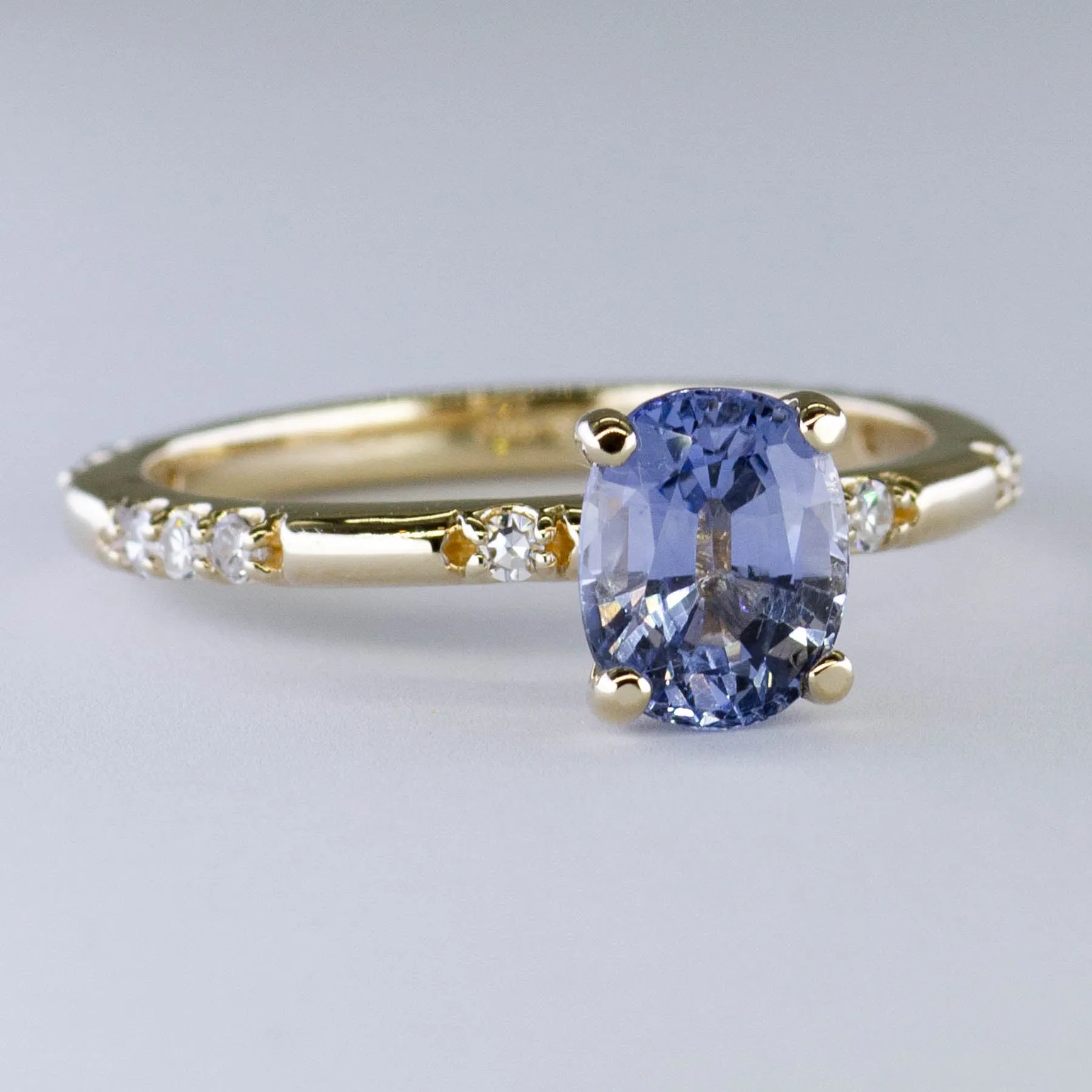 100 Ways Jewelry '100 Ways' Accented Oval Ceylon Sapphire Ring | 1.56ct | SZ 7 |
