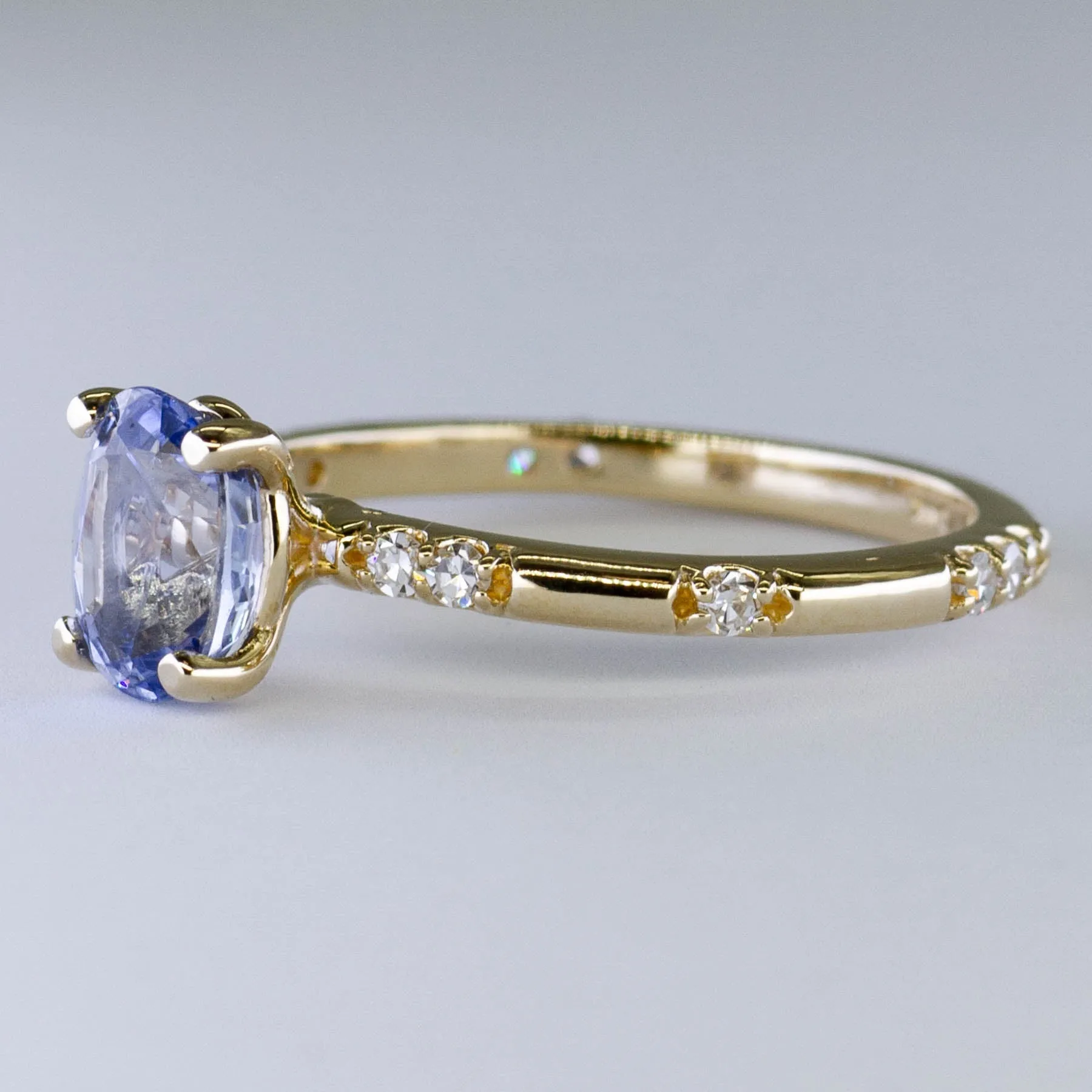 100 Ways Jewelry '100 Ways' Accented Oval Ceylon Sapphire Ring | 1.56ct | SZ 7 |