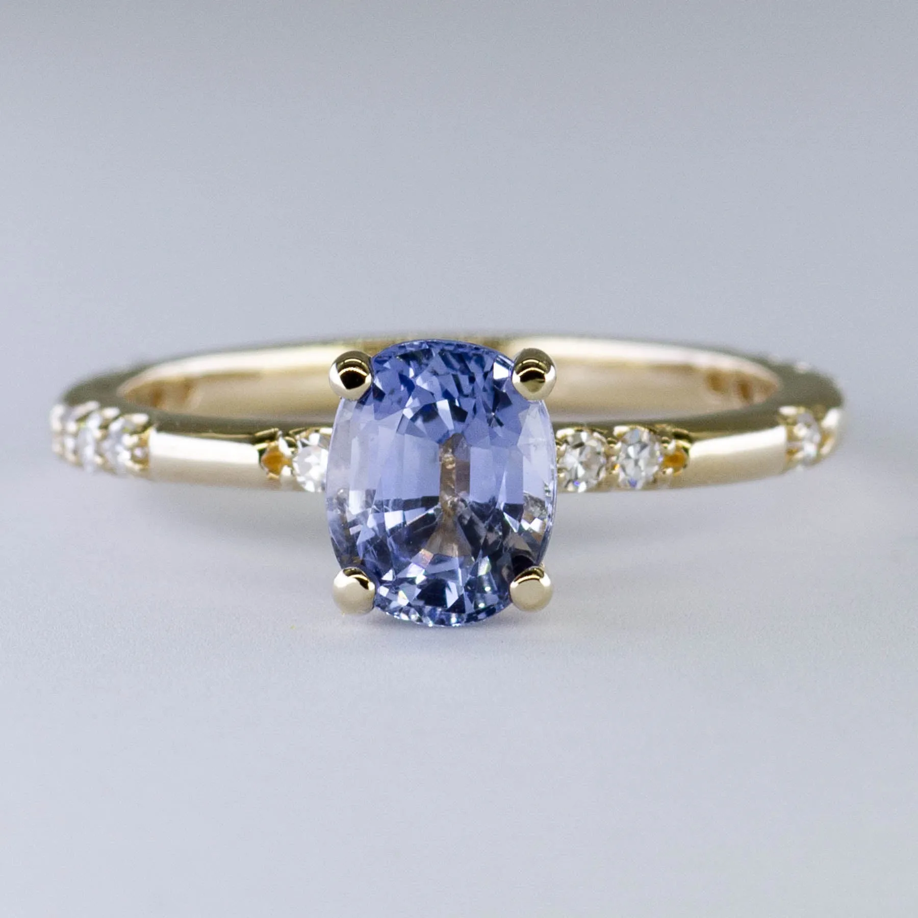 100 Ways Jewelry '100 Ways' Accented Oval Ceylon Sapphire Ring | 1.56ct | SZ 7 |