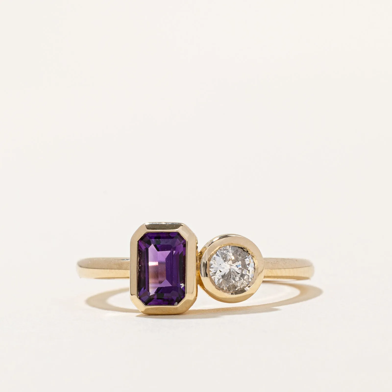 100 Ways Jewelry '100 Ways' Amethyst & Diamond Ring | 0.55ct, 0.21ct | SZ 7 |