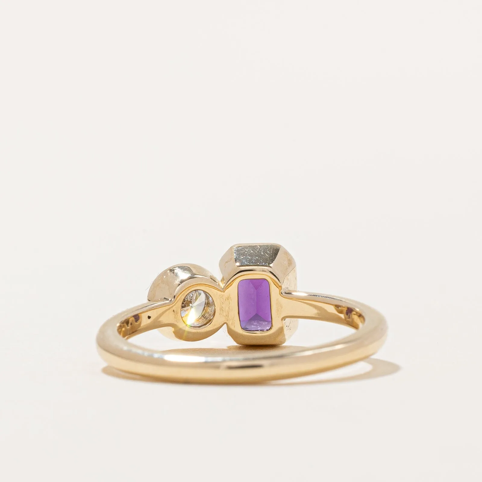 100 Ways Jewelry '100 Ways' Amethyst & Diamond Ring | 0.55ct, 0.21ct | SZ 7 |