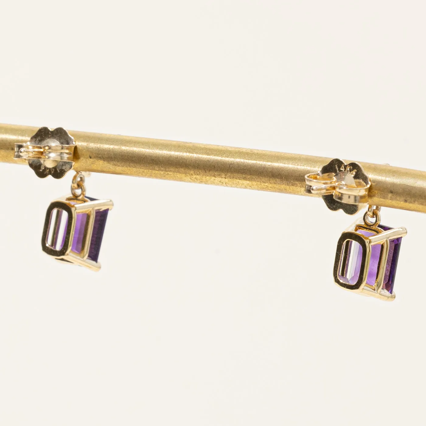 100 Ways Jewelry 100 Ways' Amethyst & Tourmaline Drop Earrings | 1.84ctw, 0.26ctw |