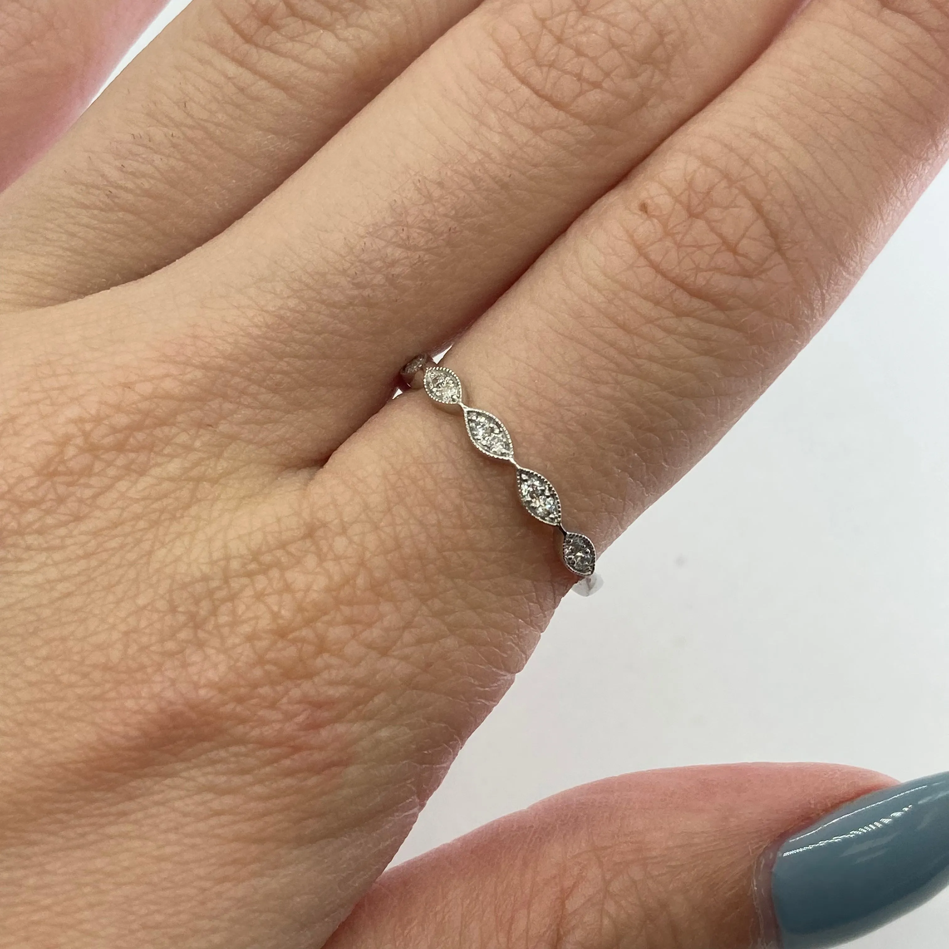 100 Ways Jewelry '100 Ways' Art Deco Inspired Wedding Bands | Options Available | 0.15ctw |