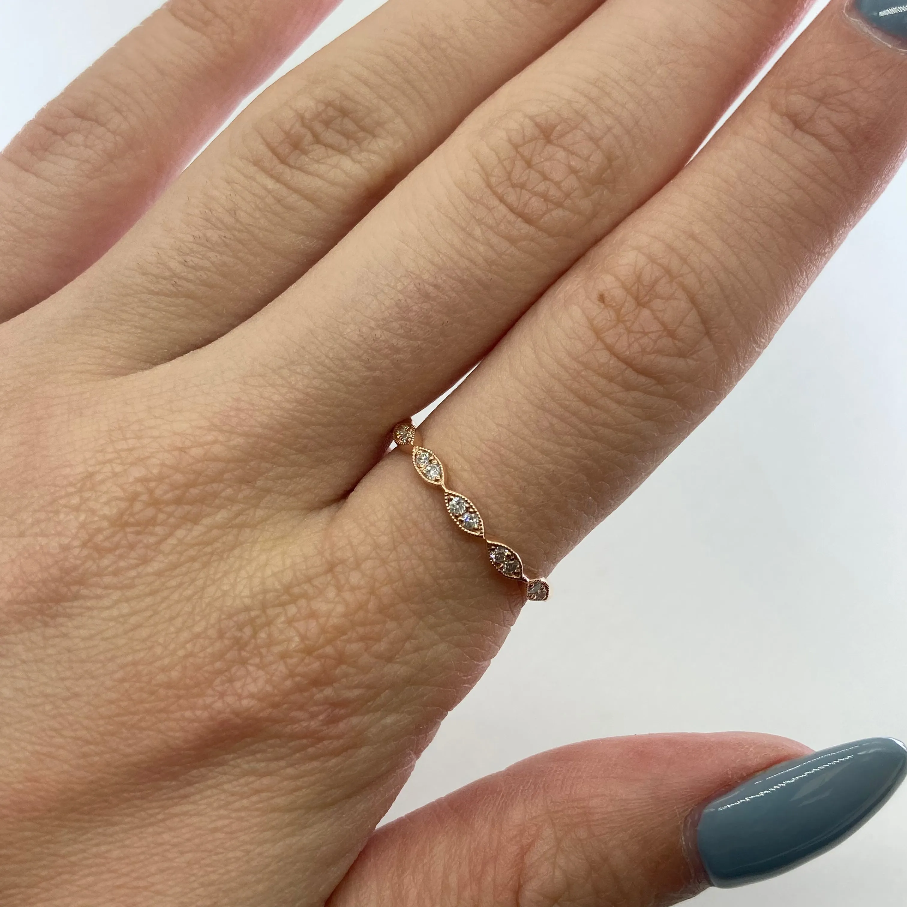 100 Ways Jewelry '100 Ways' Art Deco Inspired Wedding Bands | Options Available | 0.15ctw |