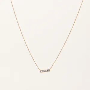 100 Ways Jewelry 100 Ways' Baguette Cut Diamond Pendant Necklace | 0.25ctw | 18" |