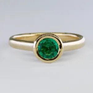 100 Ways Jewelry '100 Ways' Bezel Set Emerald Solitaire | 0.56 ct | SZ 6.75 |
