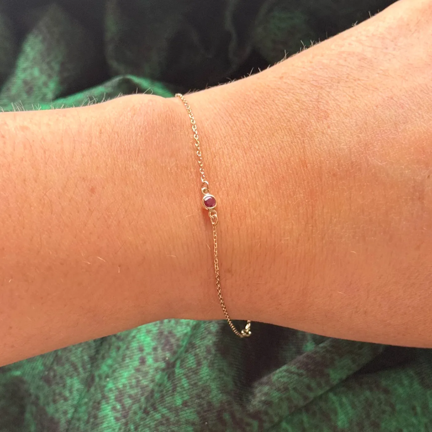 100 Ways Jewelry 100 Ways' Bezel Set Ruby Bracelet | 0.13ct | 7" |