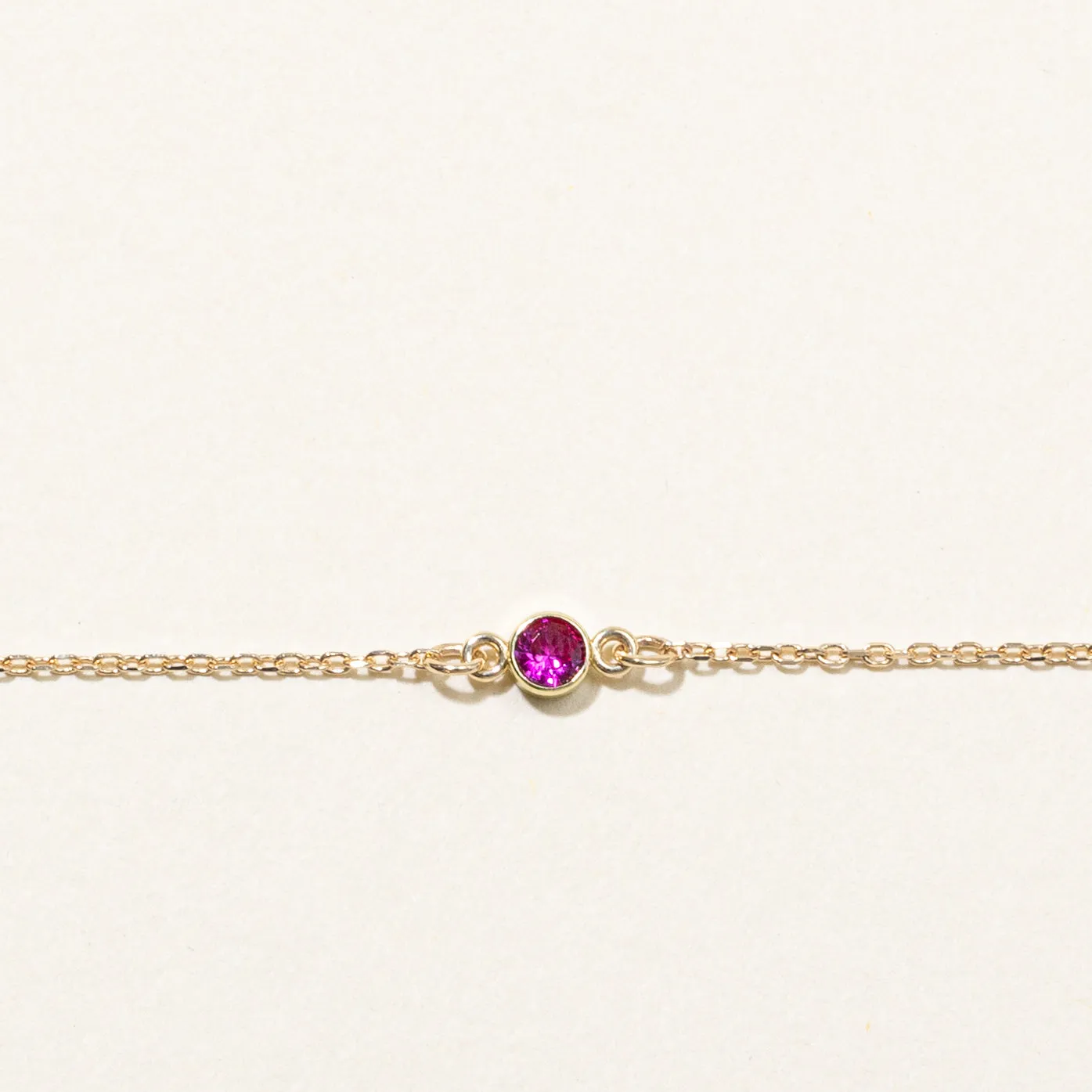 100 Ways Jewelry 100 Ways' Bezel Set Ruby Bracelet | 0.13ct | 7" |