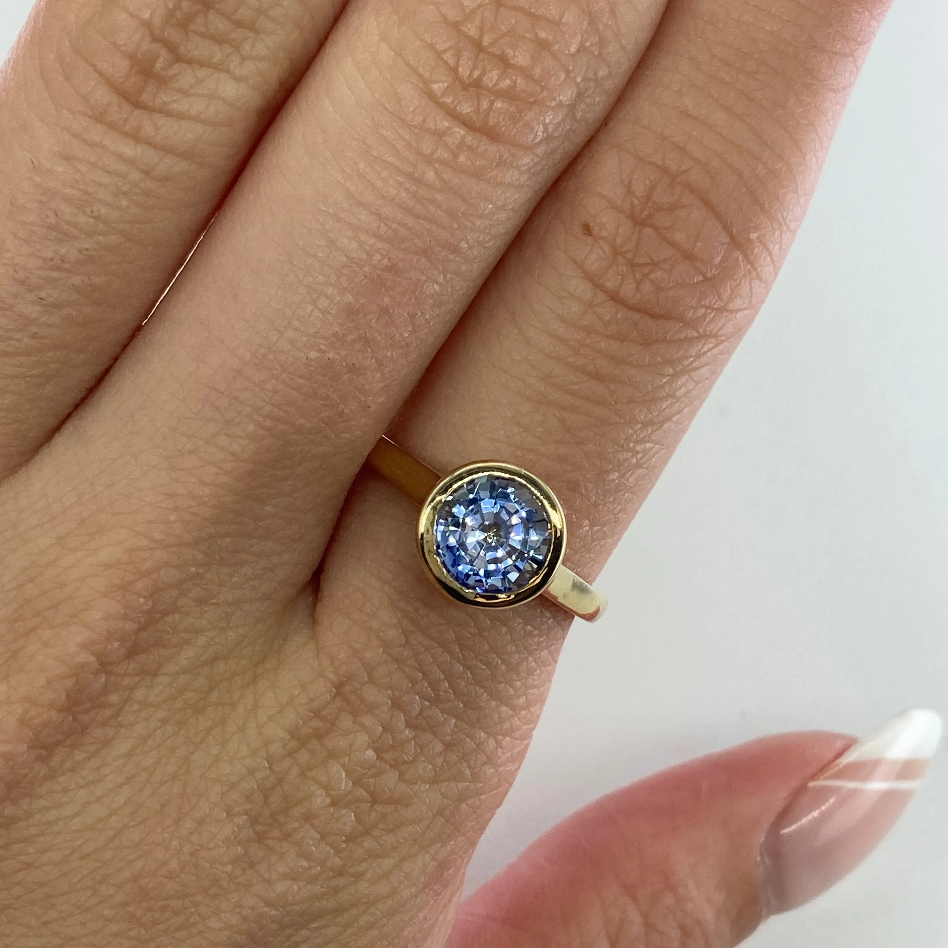 100 Ways Jewelry '100 Ways' Bezel Set Sapphire Ring | 1.93ct | SZ 6.75 |