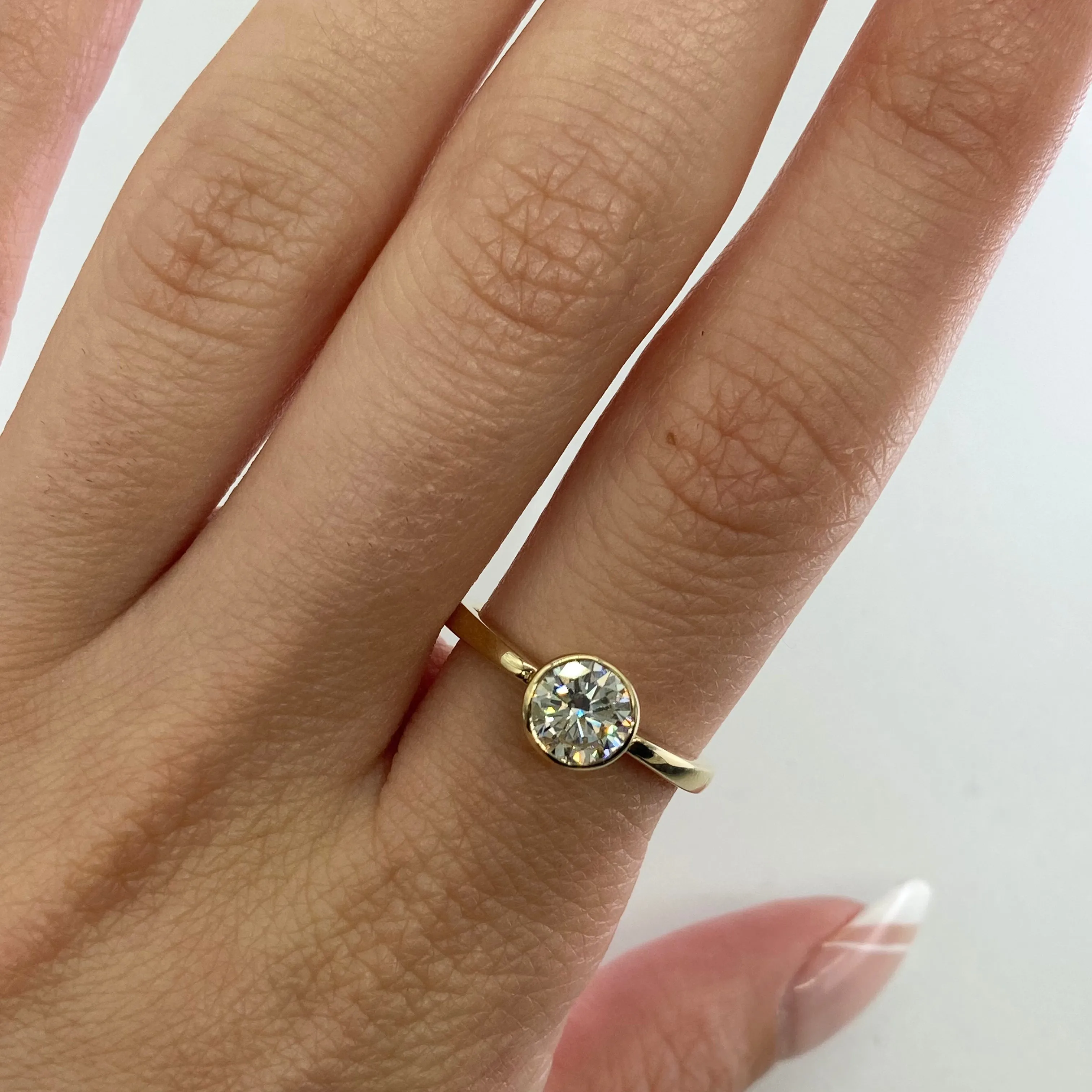 100 Ways Jewelry '100 Ways' Canadian Diamond Bezel Set Solitaire | 1.01ct I1 I | SZ 7.25 |