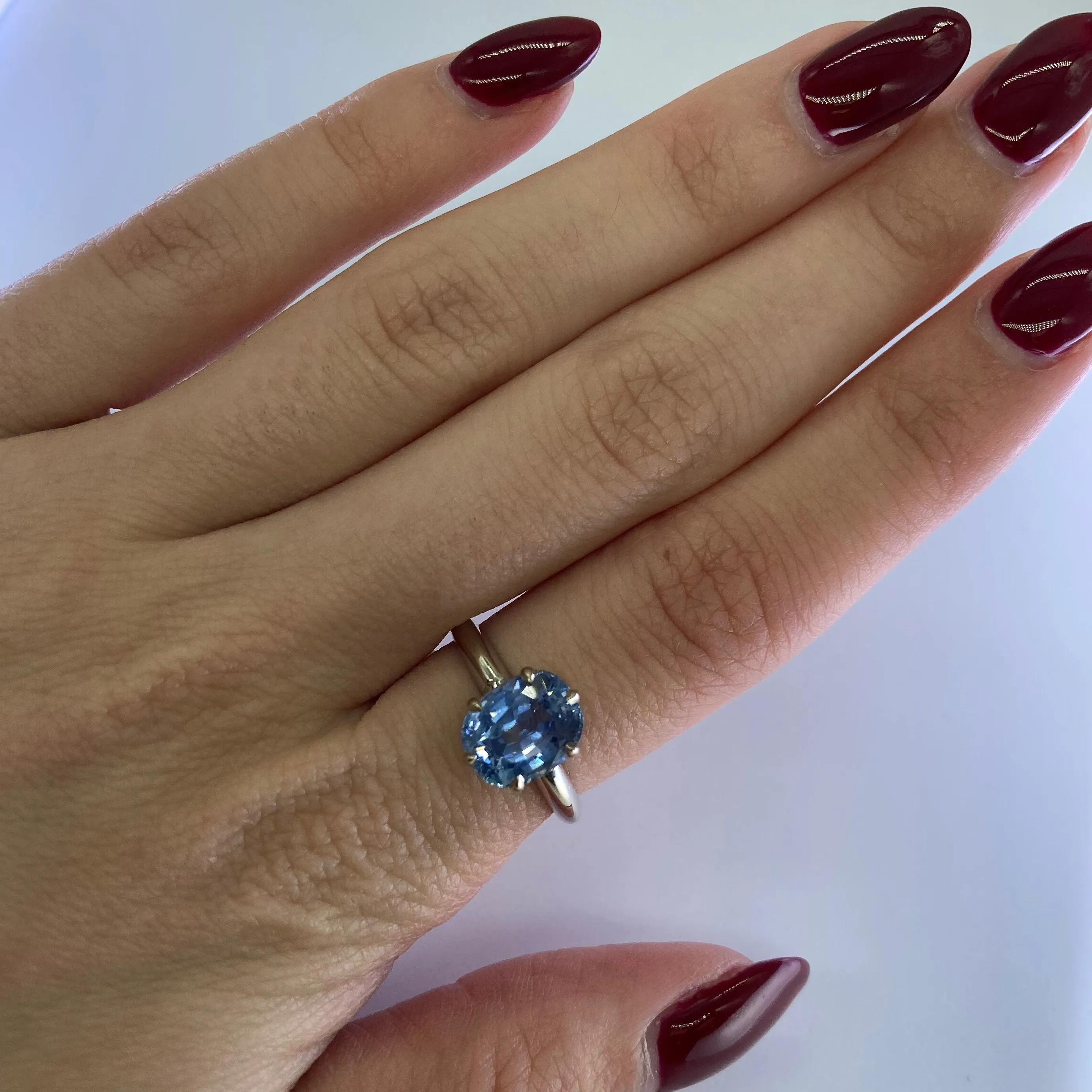 100 Ways Jewelry '100 Ways' Ceylon Sapphire Solitaire | ct | SZ 6.5 |