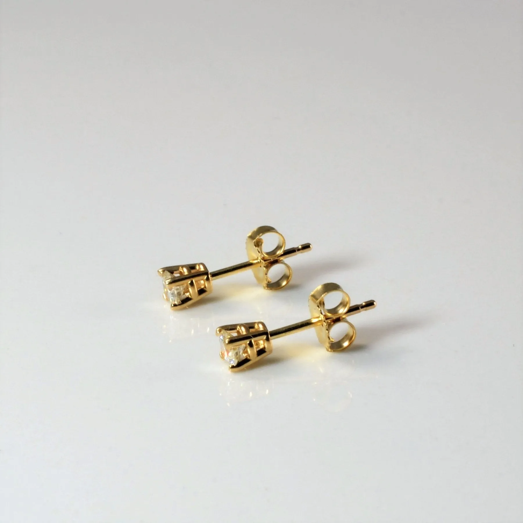 100 Ways Jewelry '100 Ways' Classic Solitaire Diamond Stud Earrings | Yellow Gold | Est. 0.25ctw |