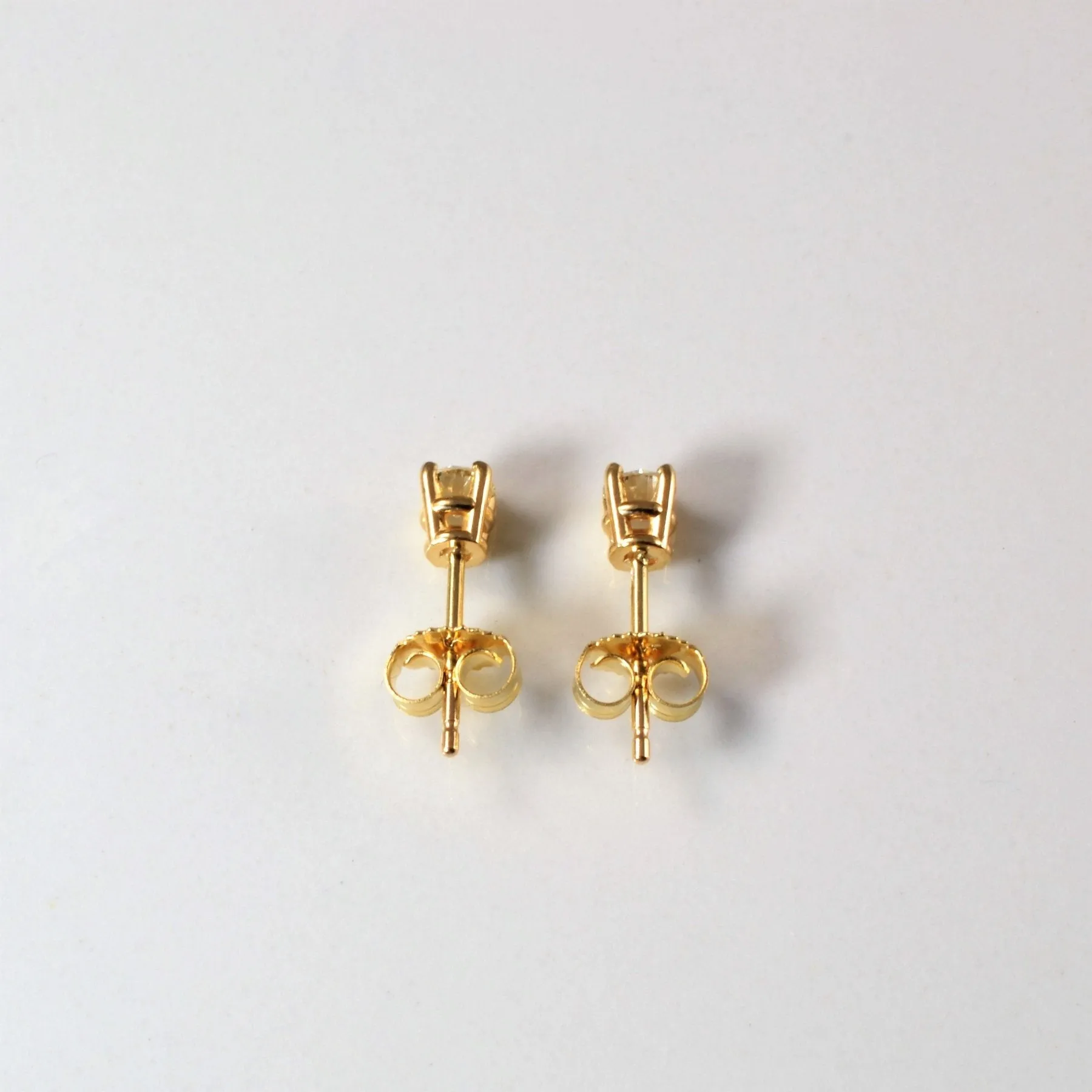 100 Ways Jewelry '100 Ways' Classic Solitaire Diamond Stud Earrings | Yellow Gold | Est. 0.25ctw |