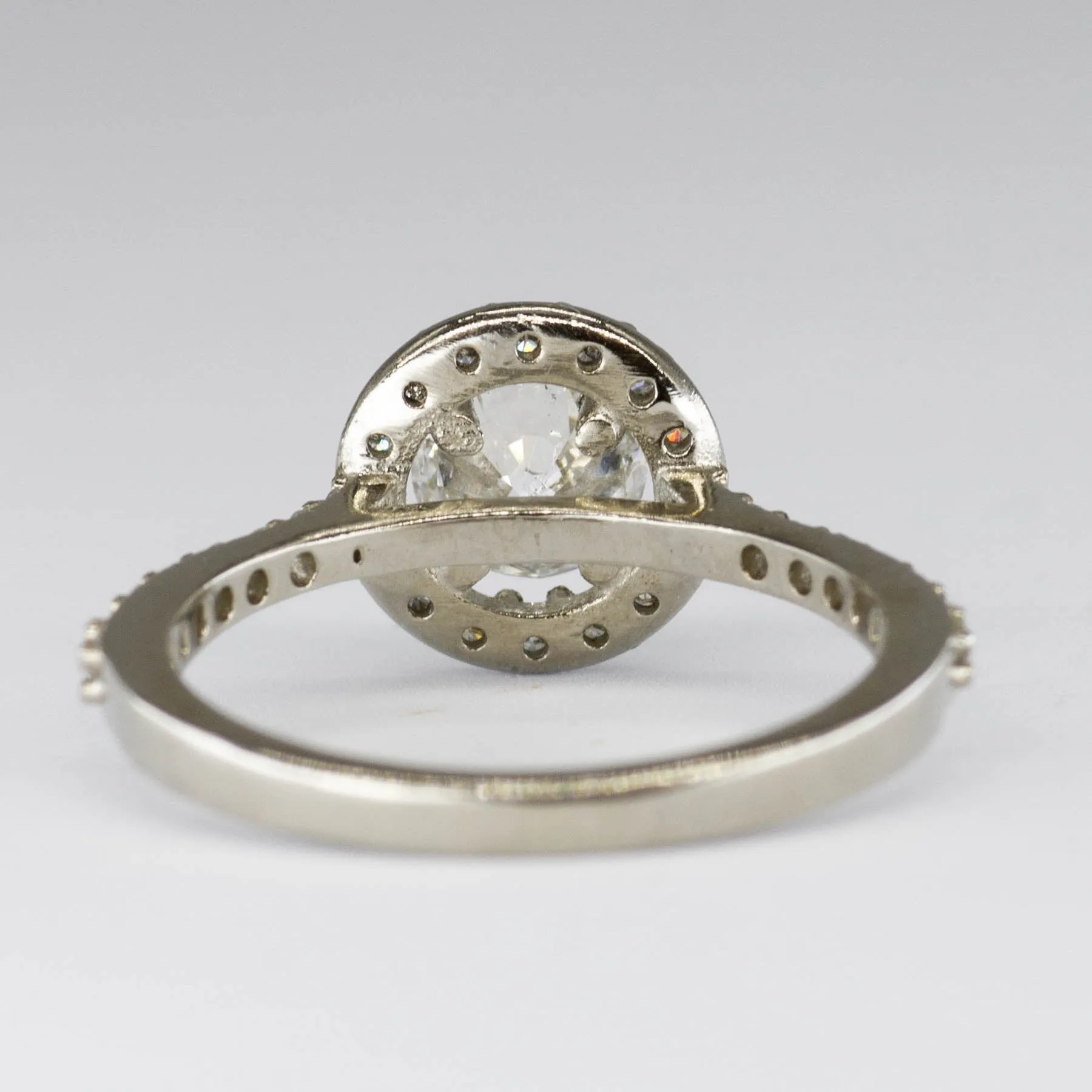 100 Ways Jewelry '100 Ways' Diamond Halo 18k Ring | 0.65ct, 0.36 ctw | SZ 5.75