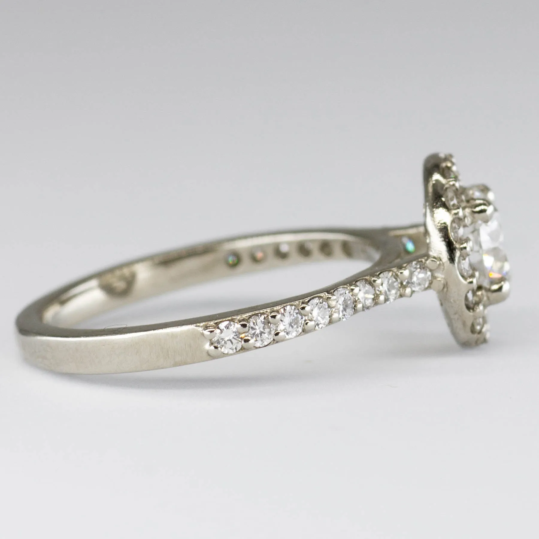 100 Ways Jewelry '100 Ways' Diamond Halo 18k Ring | 0.65ct, 0.36 ctw | SZ 5.75