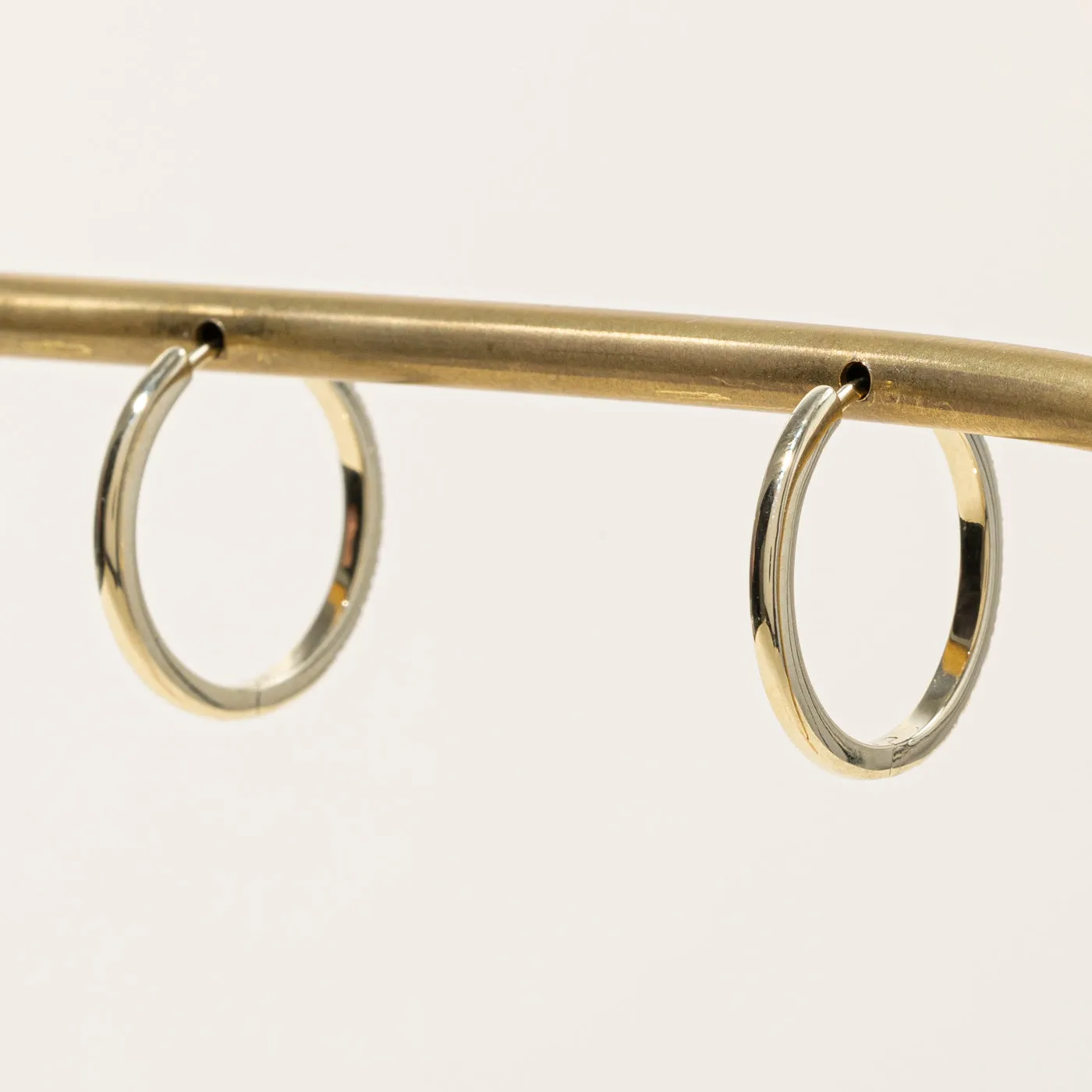 100 Ways Jewelry '100 Ways' Diamond Hoop Yellow Gold  Earrings 18mm | 0.25ctw |