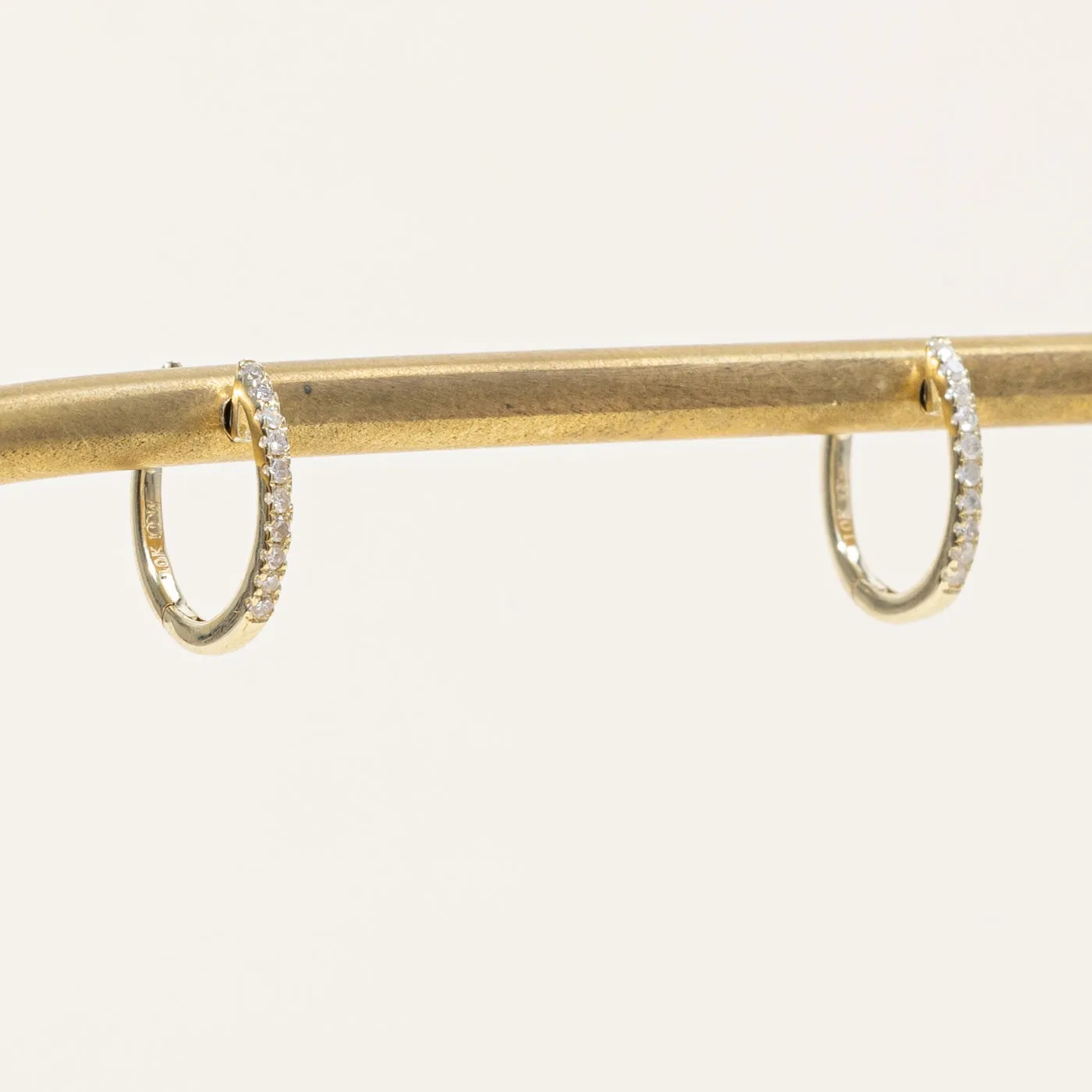 100 Ways Jewelry '100 Ways' Diamond Huggie Hoop Earrings | 0.10ctw |