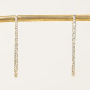 100 Ways Jewelry '100 Ways' Diamond Oval Hoop Earrings | 1.00ctw |