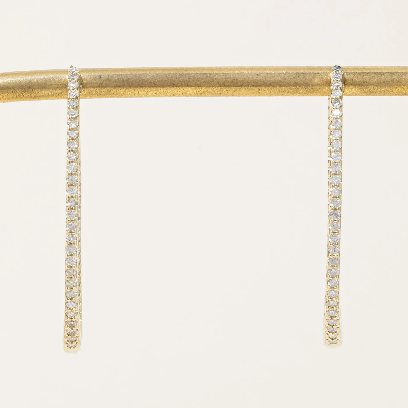 100 Ways Jewelry '100 Ways' Diamond Oval Hoop Earrings | 1.00ctw |