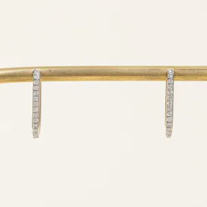 100 Ways Jewelry '100 Ways' Diamond Rectangle Hoop Earrings | 0.25ctw |