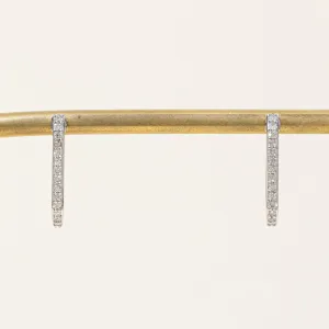 100 Ways Jewelry '100 Ways' Diamond Rectangle Hoop Earrings | 0.25ctw |