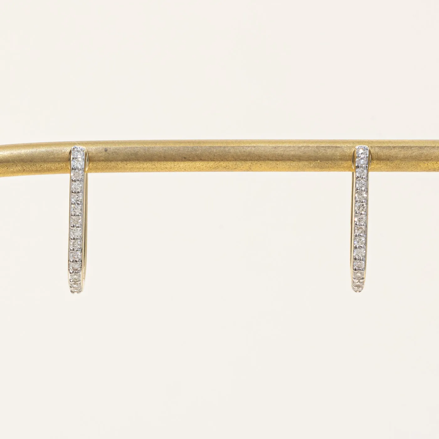 100 Ways Jewelry '100 Ways' Diamond Rectangle Hoop Earrings | 0.25ctw |