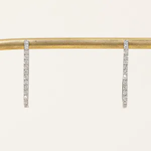 100 Ways Jewelry '100 Ways' Diamond Rectangle Hoop Earrings | 0.50ctw |