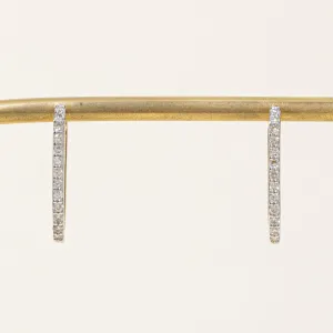 100 Ways Jewelry '100 Ways' Diamond Soft Rectangle Hoop Earrings | 0.50ctw |