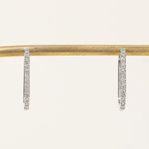 100 Ways Jewelry '100 Ways' Diamond Soft Rectangle Hoop Earrings | 0.50ctw |