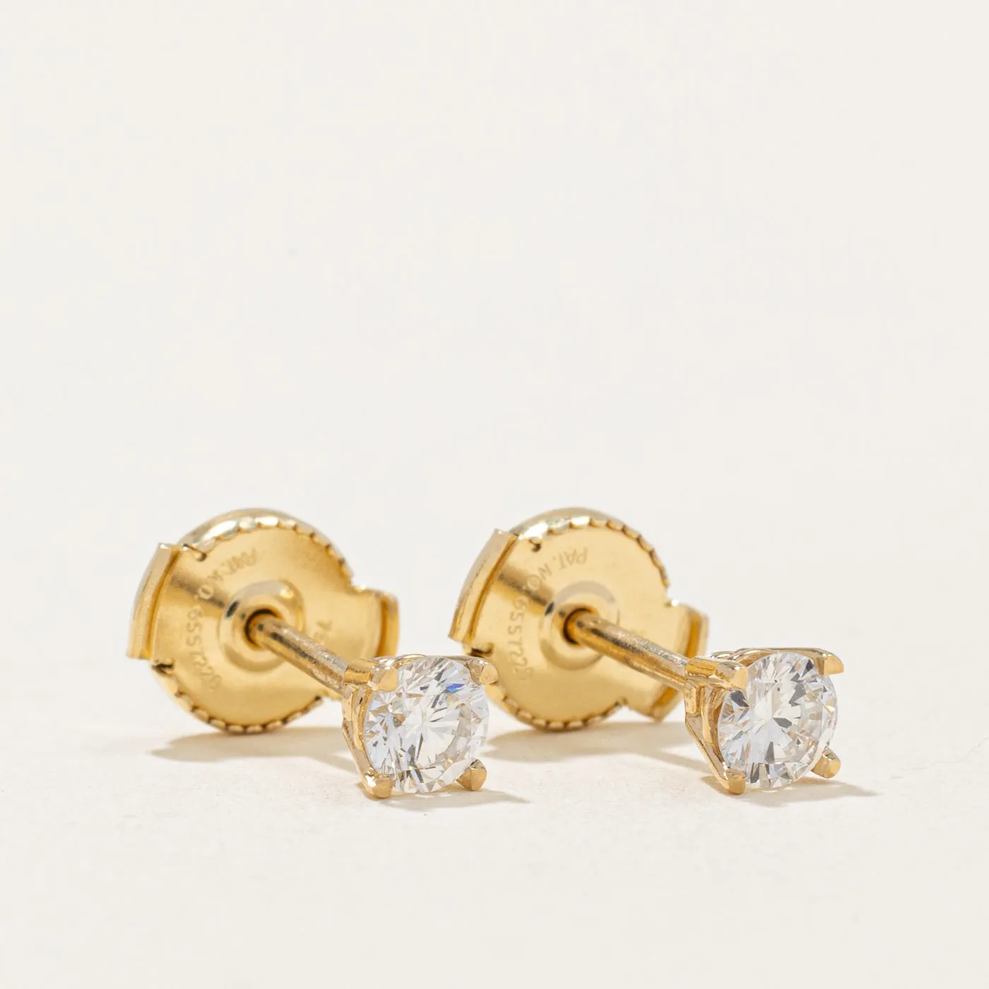 100 Ways Jewelry 100 Ways' Diamond Stud Earrings With Eagle Claws and Guardian Backs| 0.28ctw |