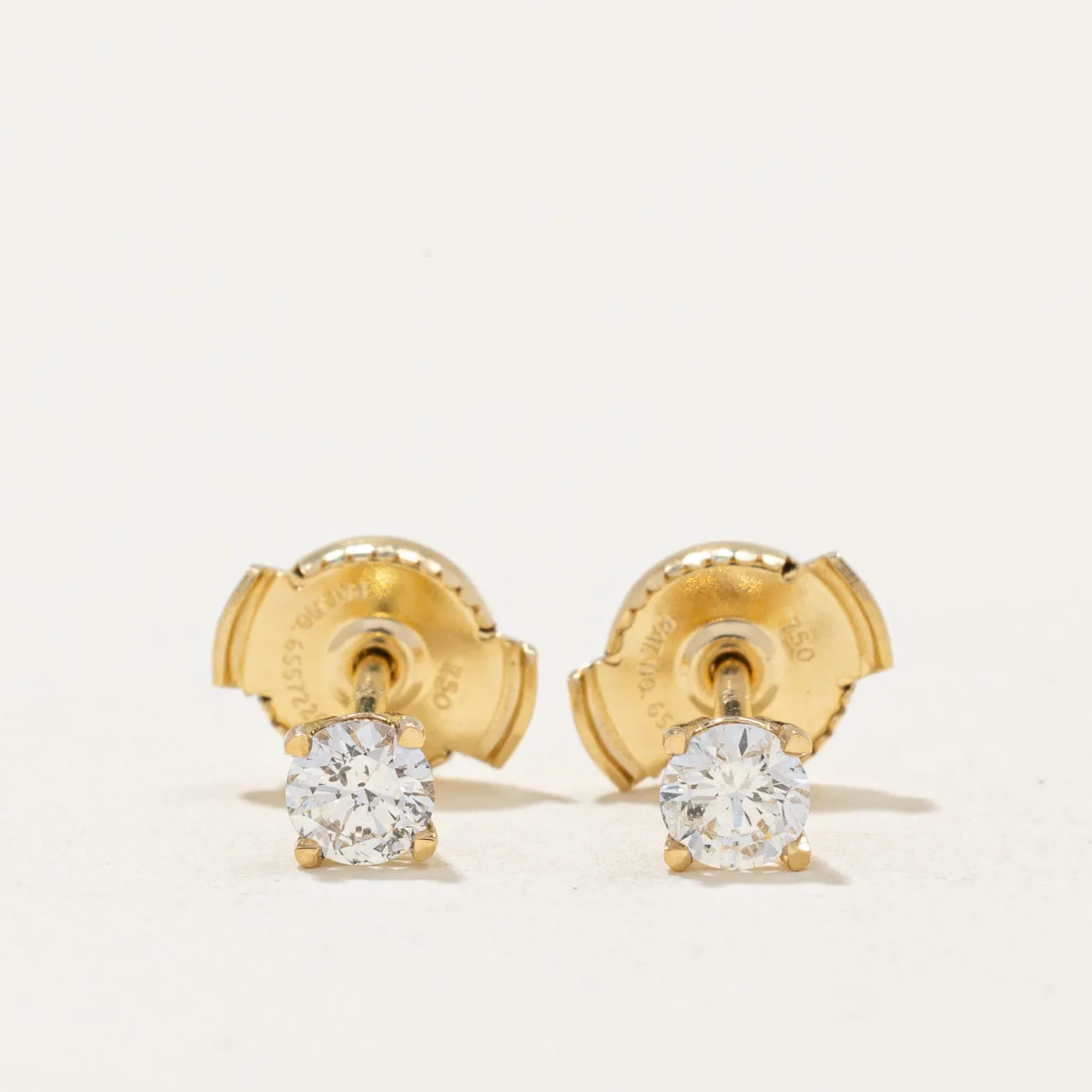 100 Ways Jewelry 100 Ways' Diamond Stud Earrings With Eagle Claws and Guardian Backs | 0.29ctw |