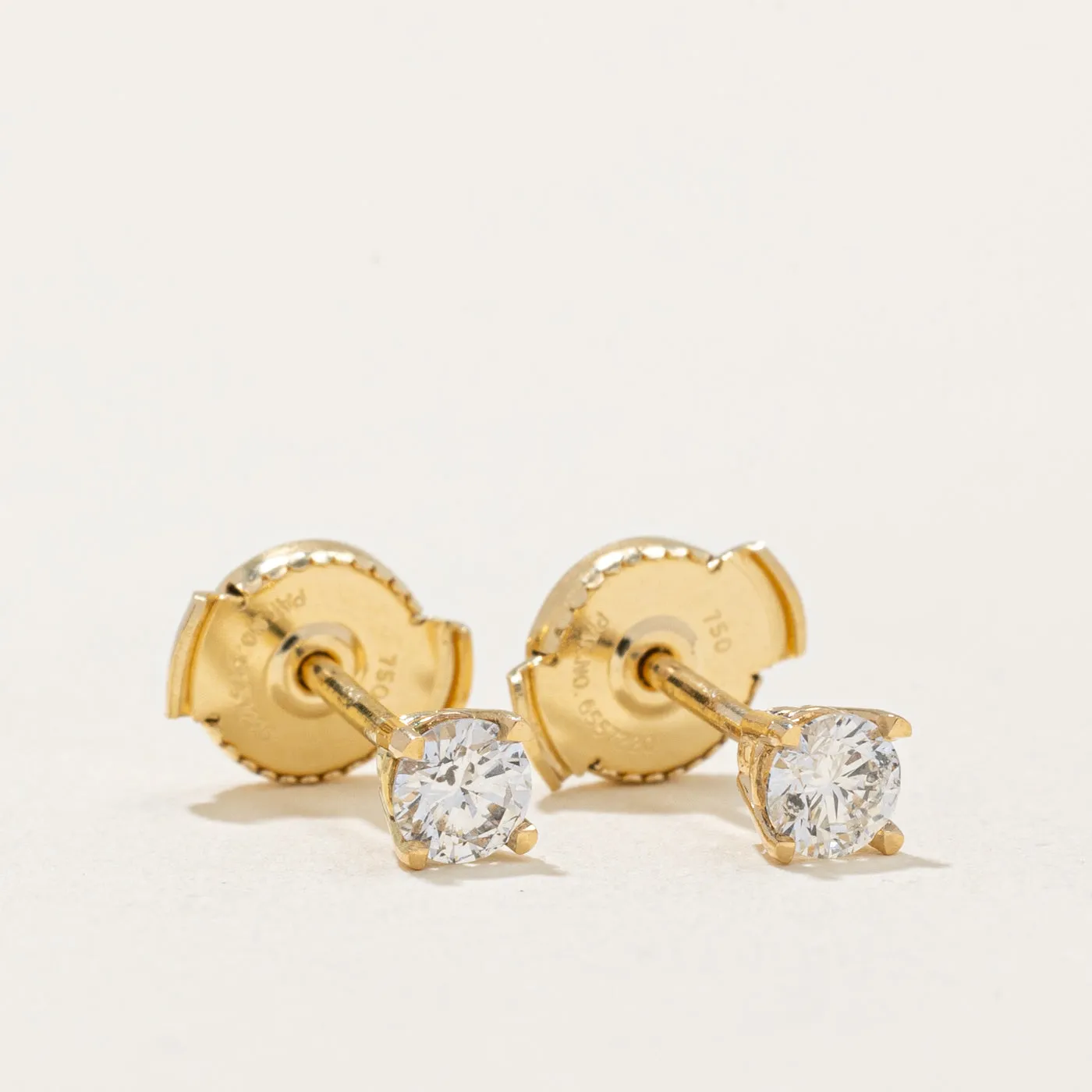 100 Ways Jewelry 100 Ways' Diamond Stud Earrings With Eagle Claws and Guardian Backs | 0.29ctw |