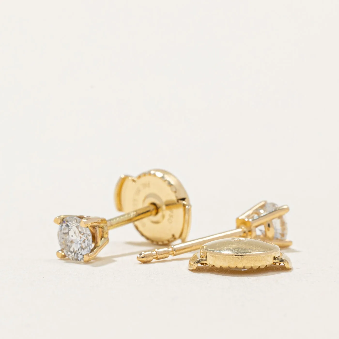 100 Ways Jewelry 100 Ways' Diamond Stud Earrings With Eagle Claws and Guardian Backs | 0.29ctw |
