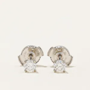 100 Ways Jewelry 100 Ways' Diamond Stud Earrings With Eagle Claws and Guardian Backs | 0.31ctw |